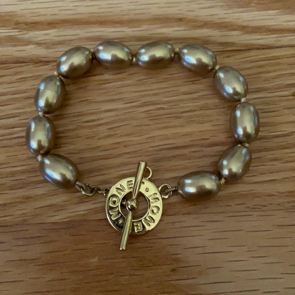 Vintage Monet gold tone beaded bracelet